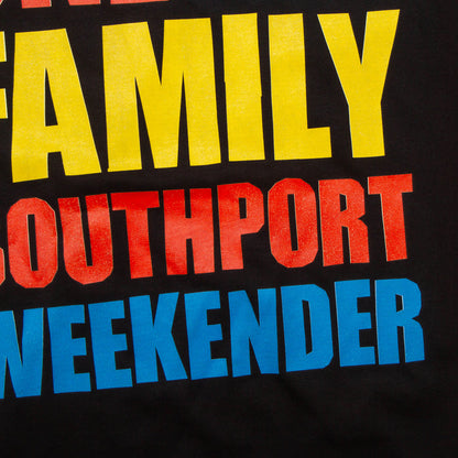 One Big Family Front Print - Tshirt - Black