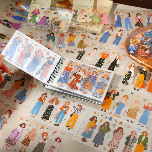 Orange Flavored Girl Sticker 50pcs