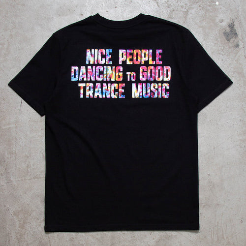 Peoples Trance Lights Back Print - Tshirt - Black
