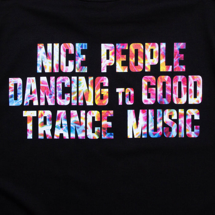 Peoples Trance Lights Back Print - Tshirt - Black