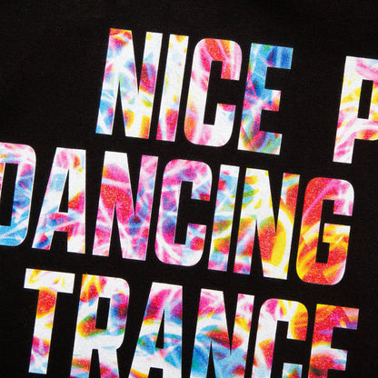 Peoples Trance Lights Back Print - Tshirt - Black