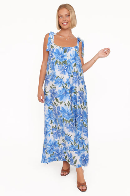 Amber Maxi Dress - Blue Floral