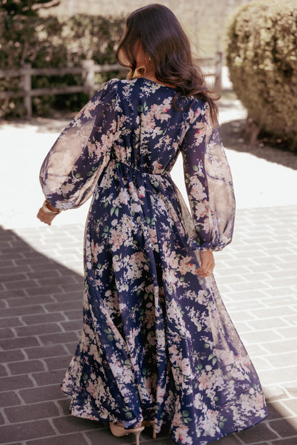 Anisa Maxi Dress - Navy Floral