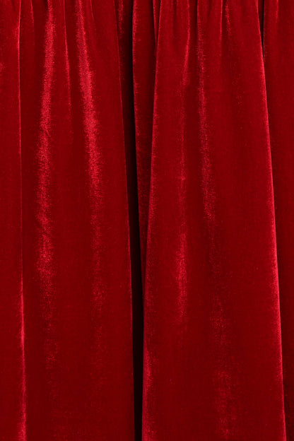 Betina Bow Front Maxi Dress - Red Velvet