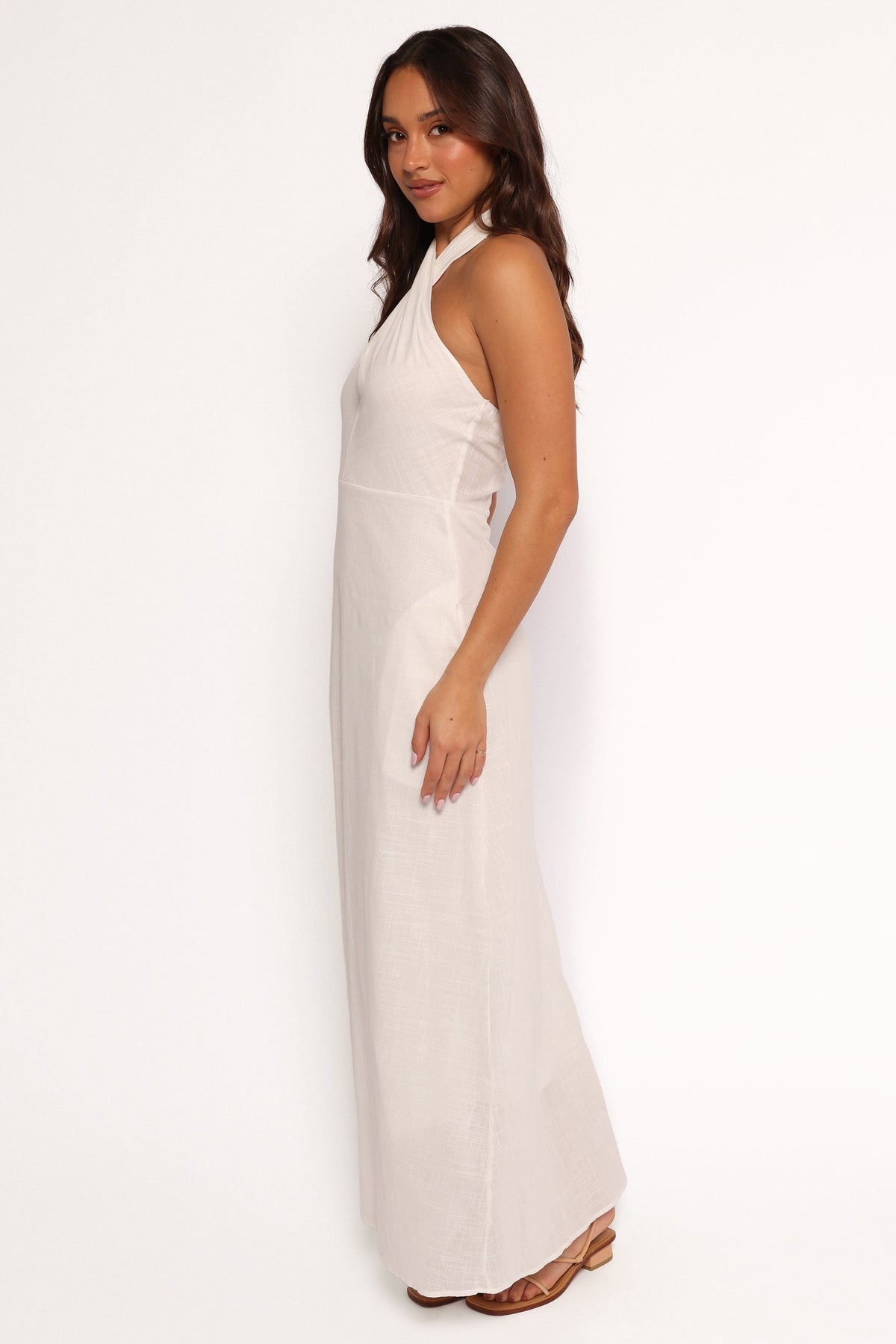 Betsy Halterneck Maxi Dress - White