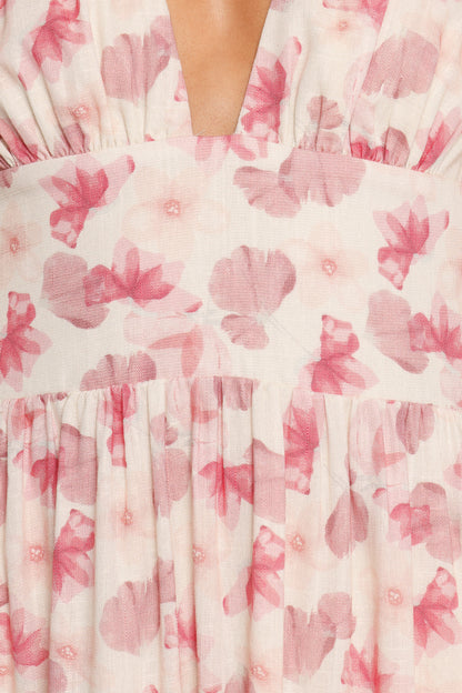 Clementine Mini Dress - Cream Floral