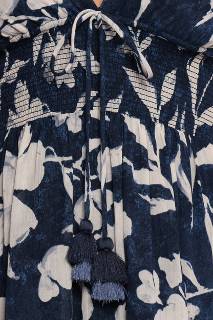 Coralie Maxi Dress - Navy Peony