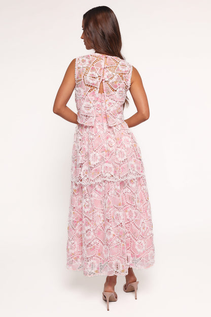 Eleanora Midi Dress - Pink Floral