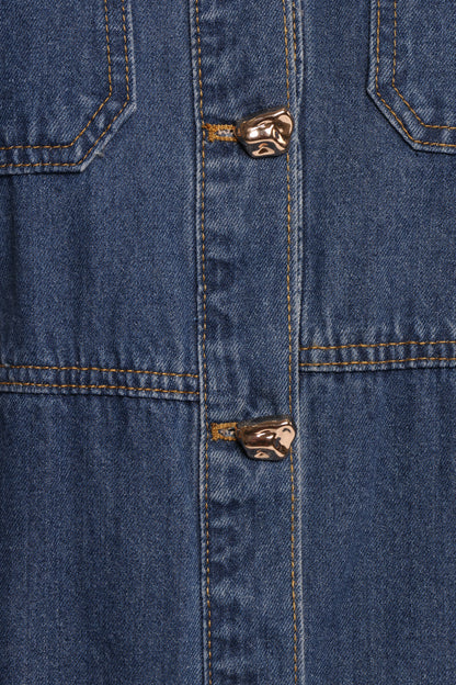 Fleming Shirt Mini Dress - Denim
