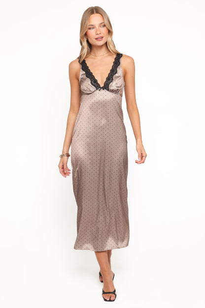 Joselyn Lace Maxi Dress - Polka Dot