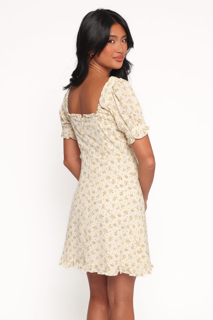 Joss Mini Dress - Cream Yellow