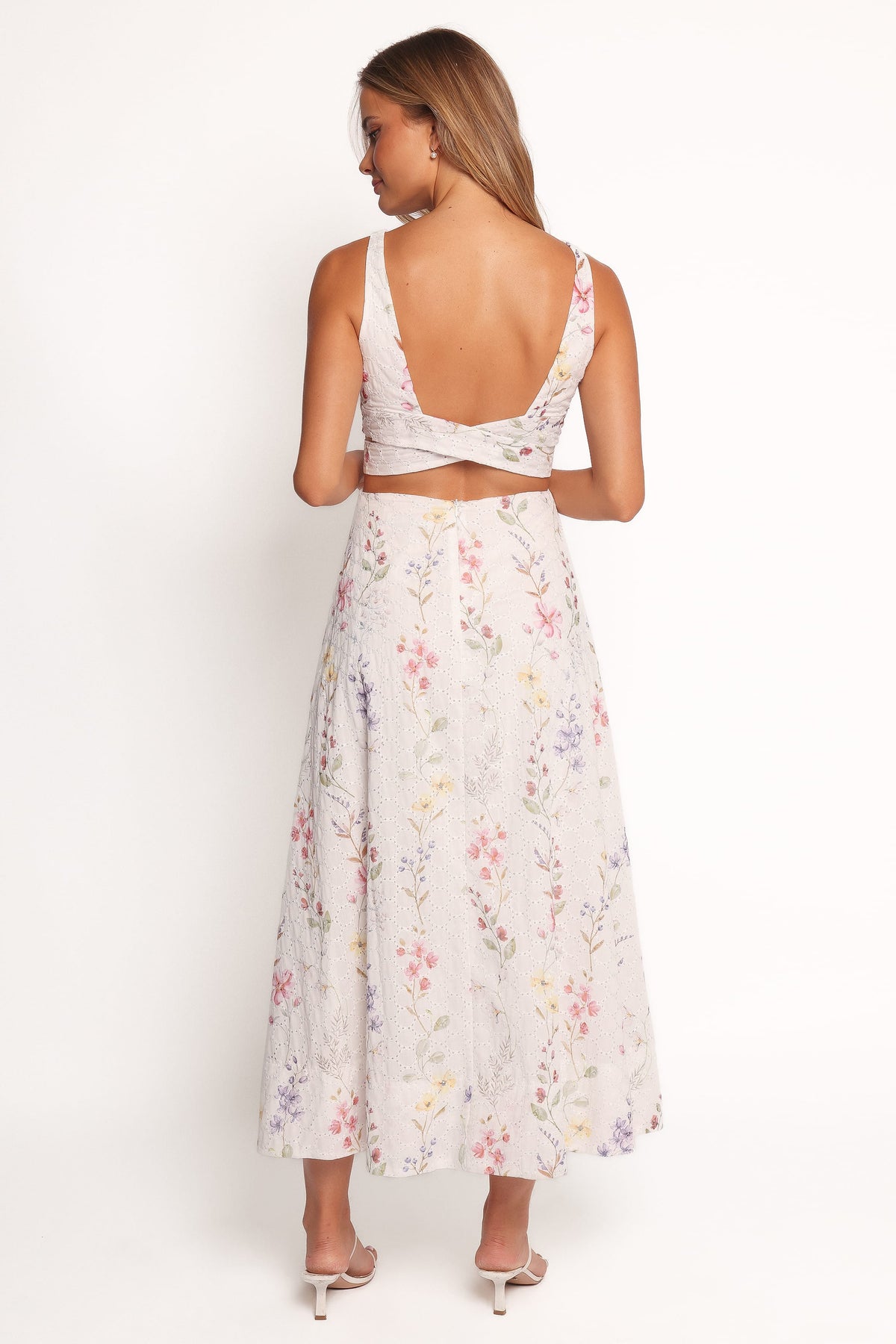 Levin Midi Dress - White Floral
