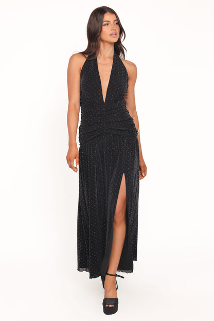 Lucas Halterneck Maxi Dress - Black
