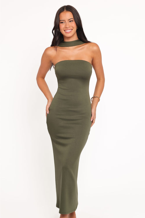 Regan Midi Dress - Olive