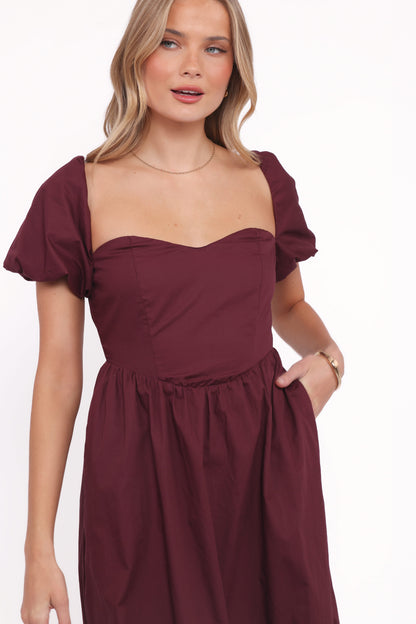 Remira Midi Dress - Cherry
