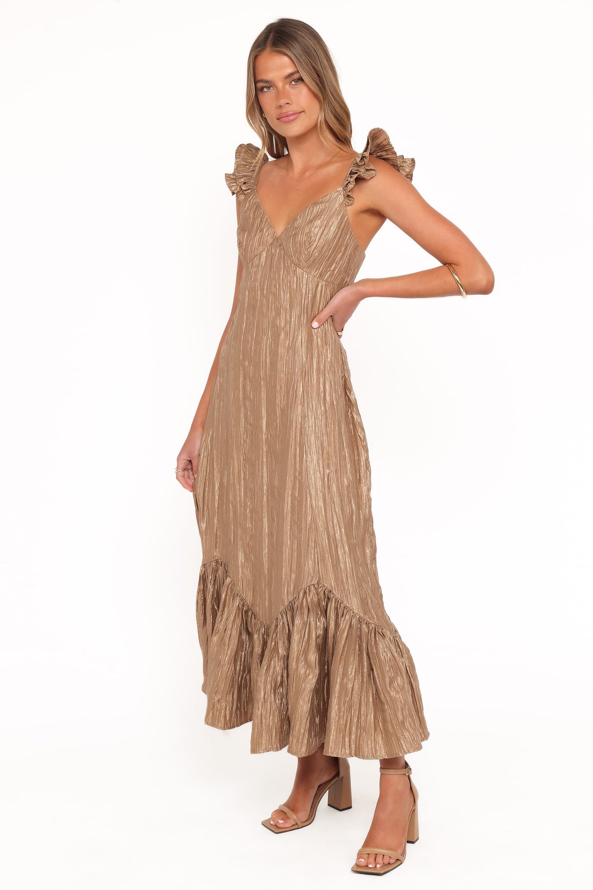 Romola Midi Dress - Bronze