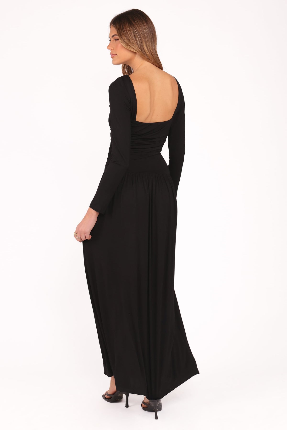 Shirley Long Sleeve Maxi Dress - Black