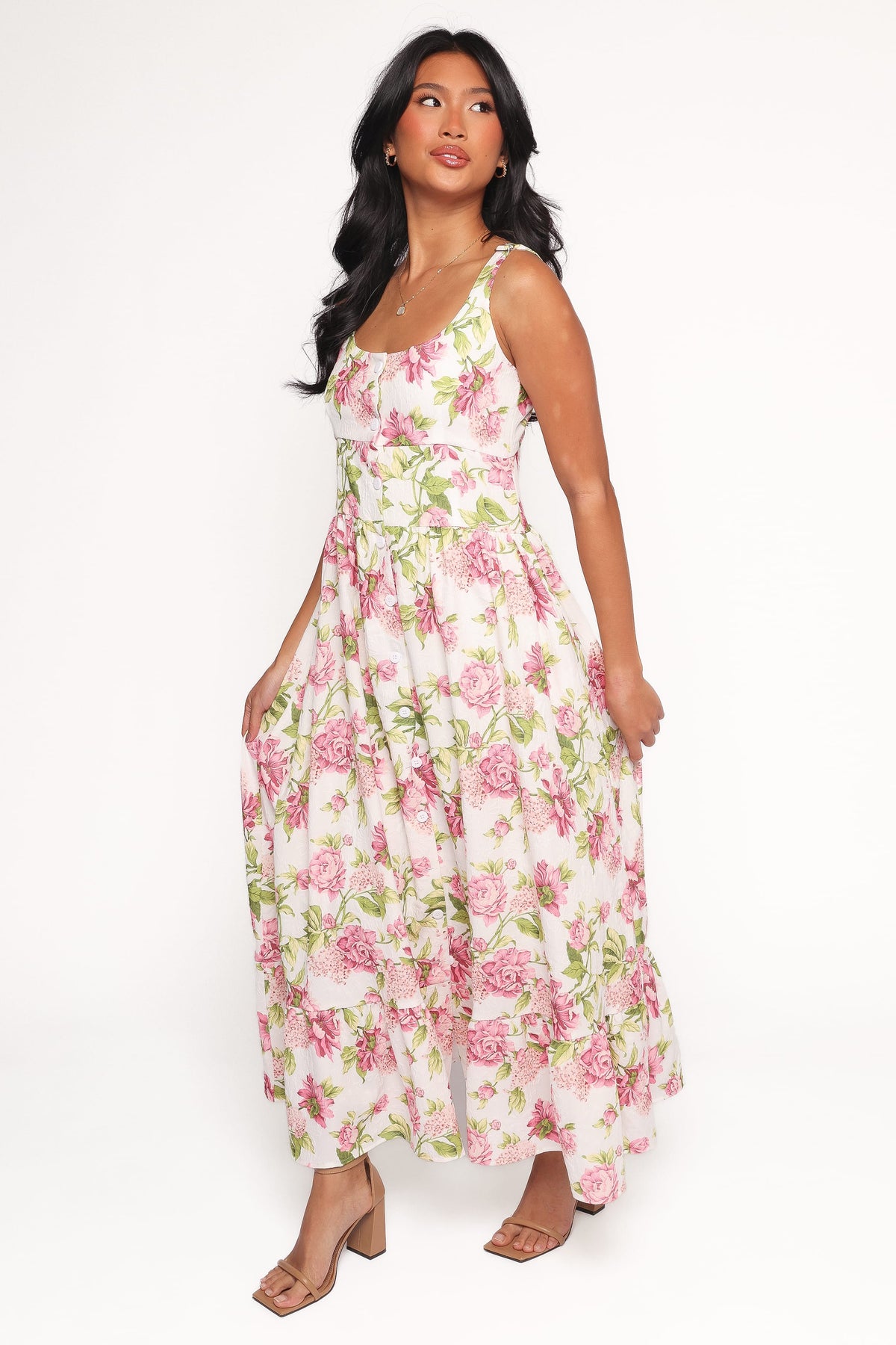 Tullia Maxi Dress - Pink Floral