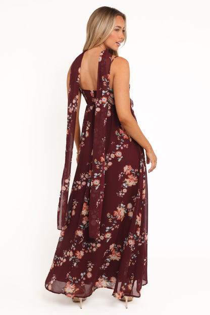 Tully Maxi Dress - Berry Floral