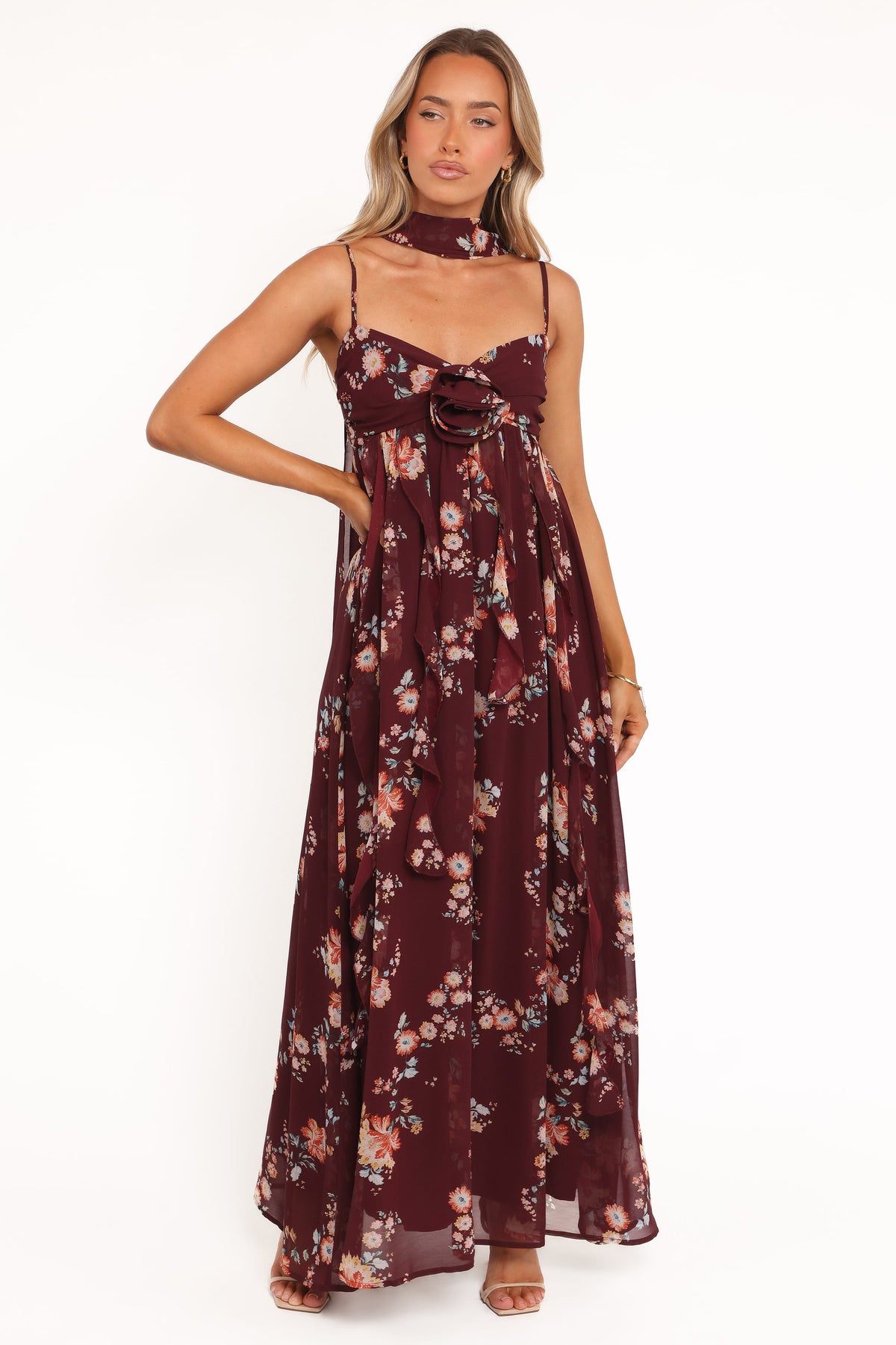 Tully Maxi Dress - Berry Floral