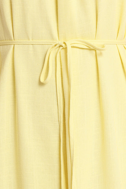 View Halterneck Maxi Dress - Lemon