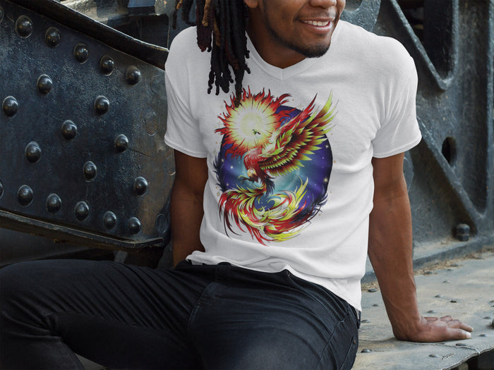 Phoenix Rising V.2 dtg V-Neck Tee