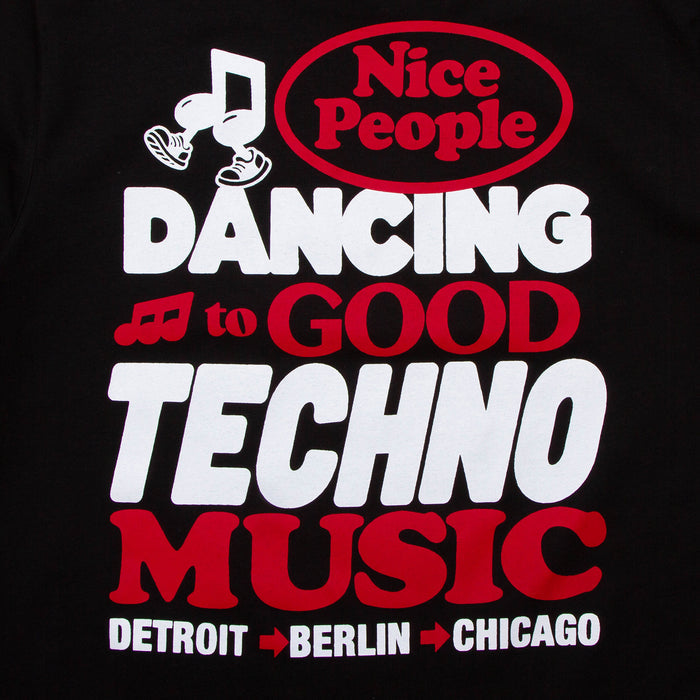 Poster Peoples Techno Back Print - Tshirt - Black