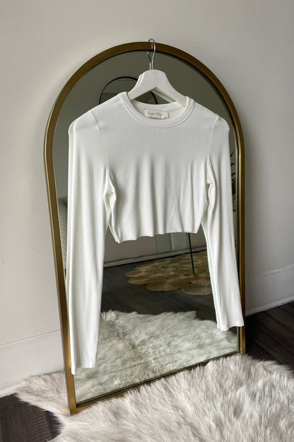 Rachel Ribbed Long Sleeve Crop Top