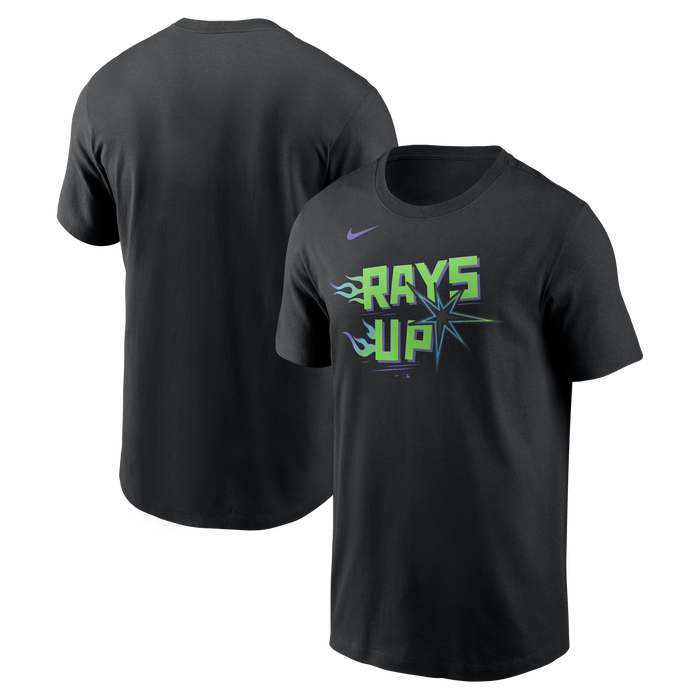 Rays Men's Nike Black City Connect Rays Up Gradient Burst T-Shirt