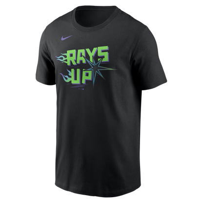 Rays Men's Nike Black City Connect Rays Up Gradient Burst T-Shirt
