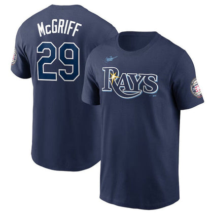 Rays Men's Nike Navy McGriff Player Tee