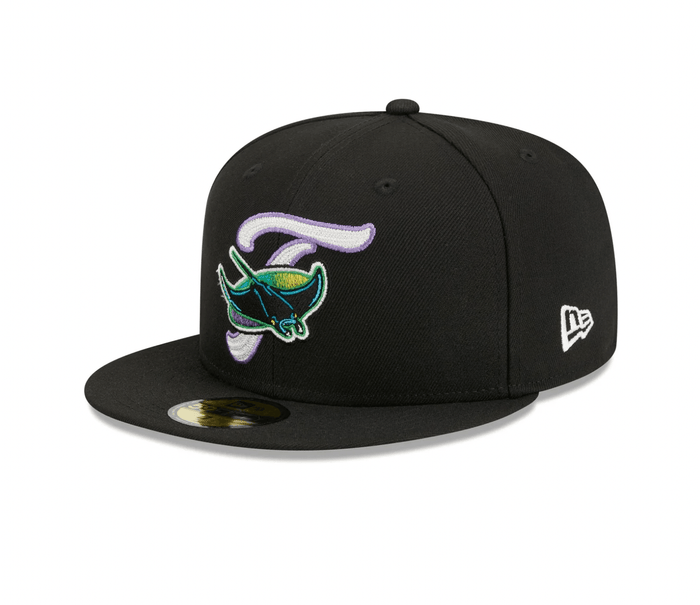 Rays New Era Black Devil Rays Duo Logo 59Fifty Fitted Hat - The Bay Republic | Team Store of the Tampa Bay Rays & Rowdies