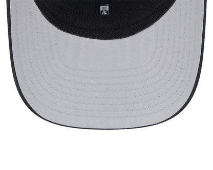 Rays New Era Black TB Stripes 9SEVENTY Stretch-Snap Trucker Hat