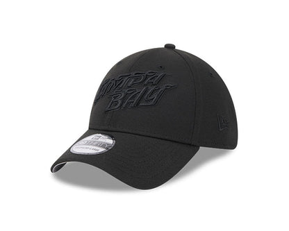 Rays New Era City Connect Black on Black Flames 39Thirty Flex Fit Hat