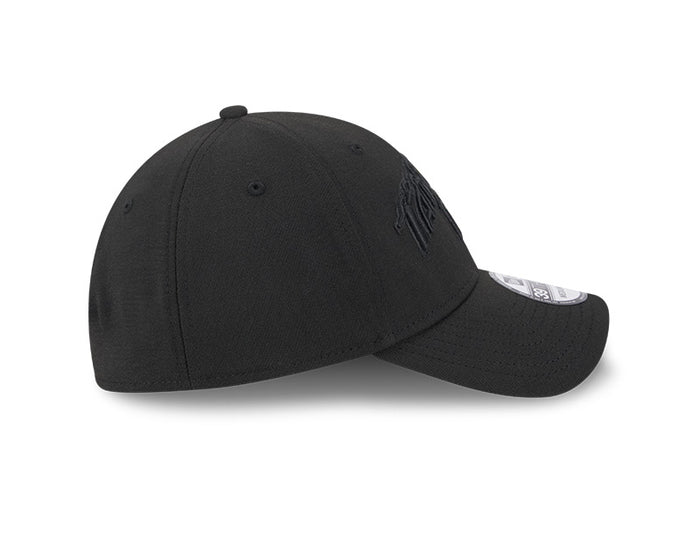 Rays New Era City Connect Black on Black Flames 39Thirty Flex Fit Hat