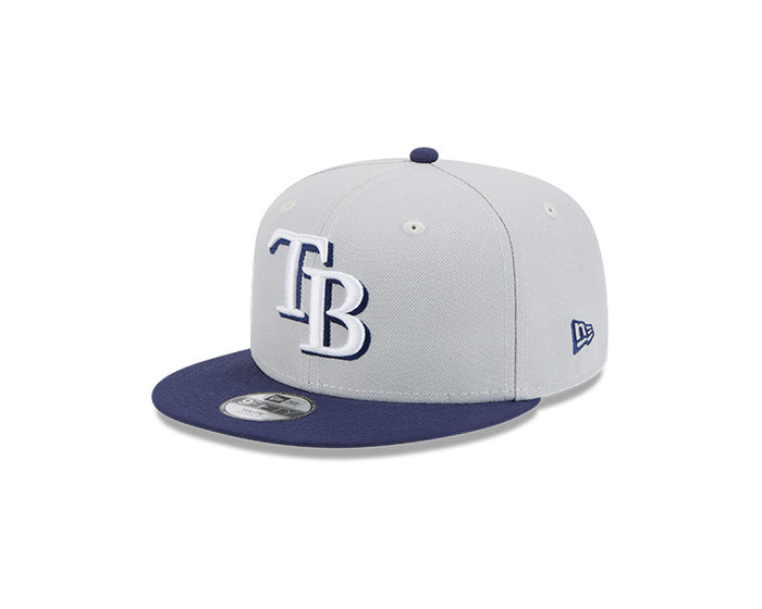 Rays New Era Gray Navy TB 9Fifty Snapback Hat