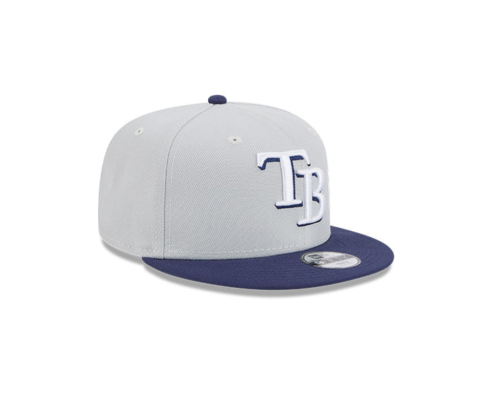 Rays New Era Gray Navy TB 9Fifty Snapback Hat