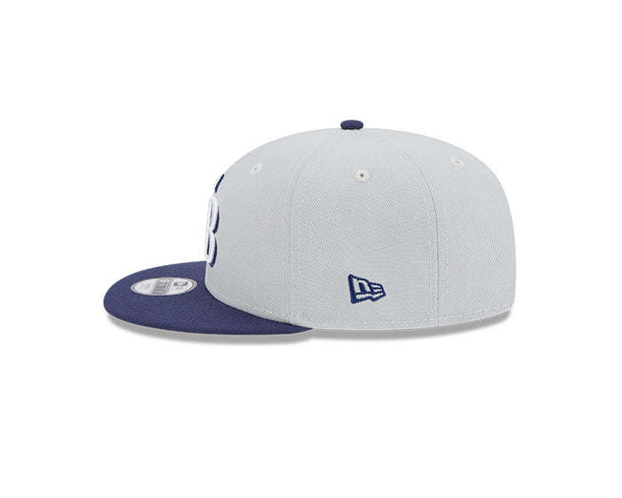 Rays New Era Gray Navy TB 9Fifty Snapback Hat