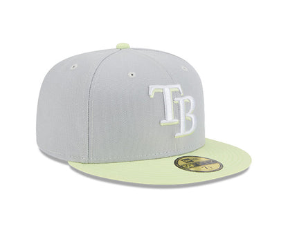 Rays New Era Gray Neon TB 59Fifty Fitted Hat