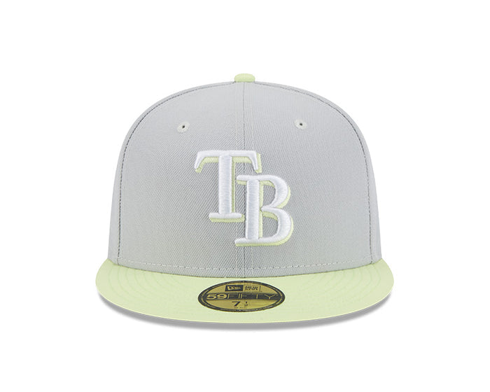 Rays New Era Gray Neon TB 59Fifty Fitted Hat
