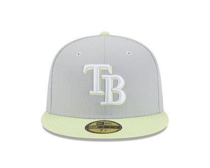 Rays New Era Gray Neon TB 59Fifty Fitted Hat