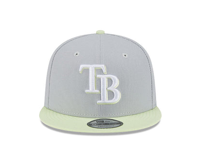 Rays New Era Gray Neon TB 9Fifty Snapback Hat