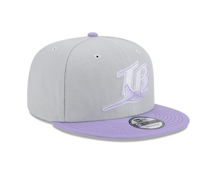 Rays New Era Gray Purple Coop 9Fifty Snapback