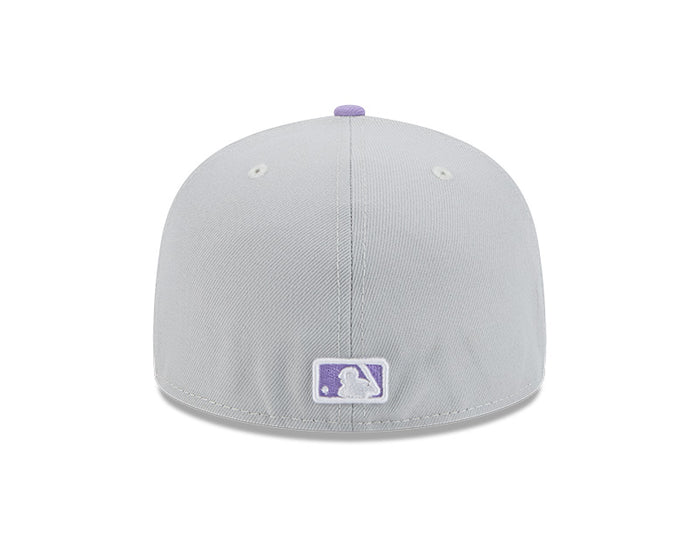 Rays New Era Gray Purple TB 59Fifty Fitted Hat