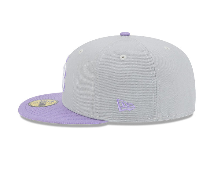 Rays New Era Gray Purple TB 59Fifty Fitted Hat
