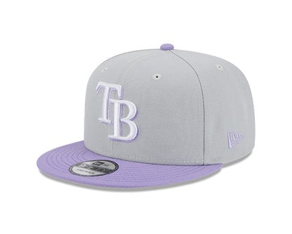 Rays New Era Youth Gray Purple TB 9Fifty Snapback Hat