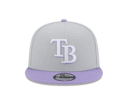 Rays New Era Youth Gray Purple TB 9Fifty Snapback Hat