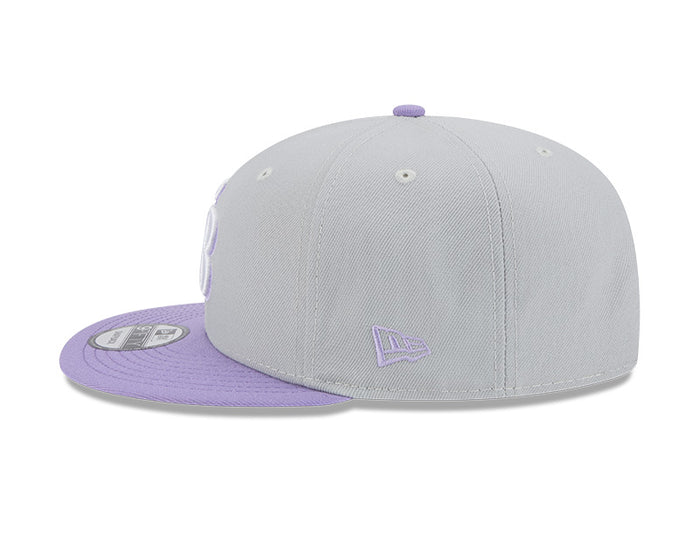Rays New Era Youth Gray Purple TB 9Fifty Snapback Hat