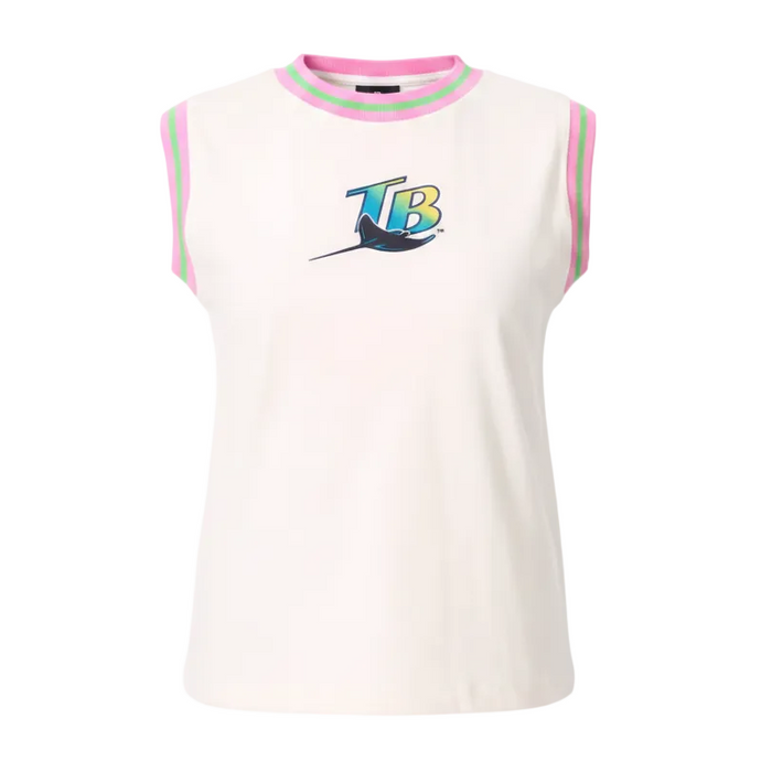 Rays TEREZ Women's Devil Rays Coop Rib Trim Tank Top
