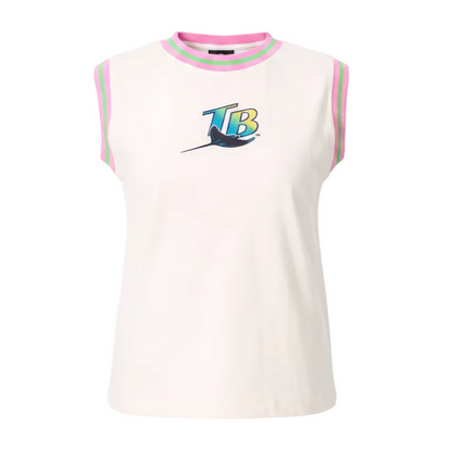 Rays TEREZ Women's Devil Rays Coop Rib Trim Tank Top